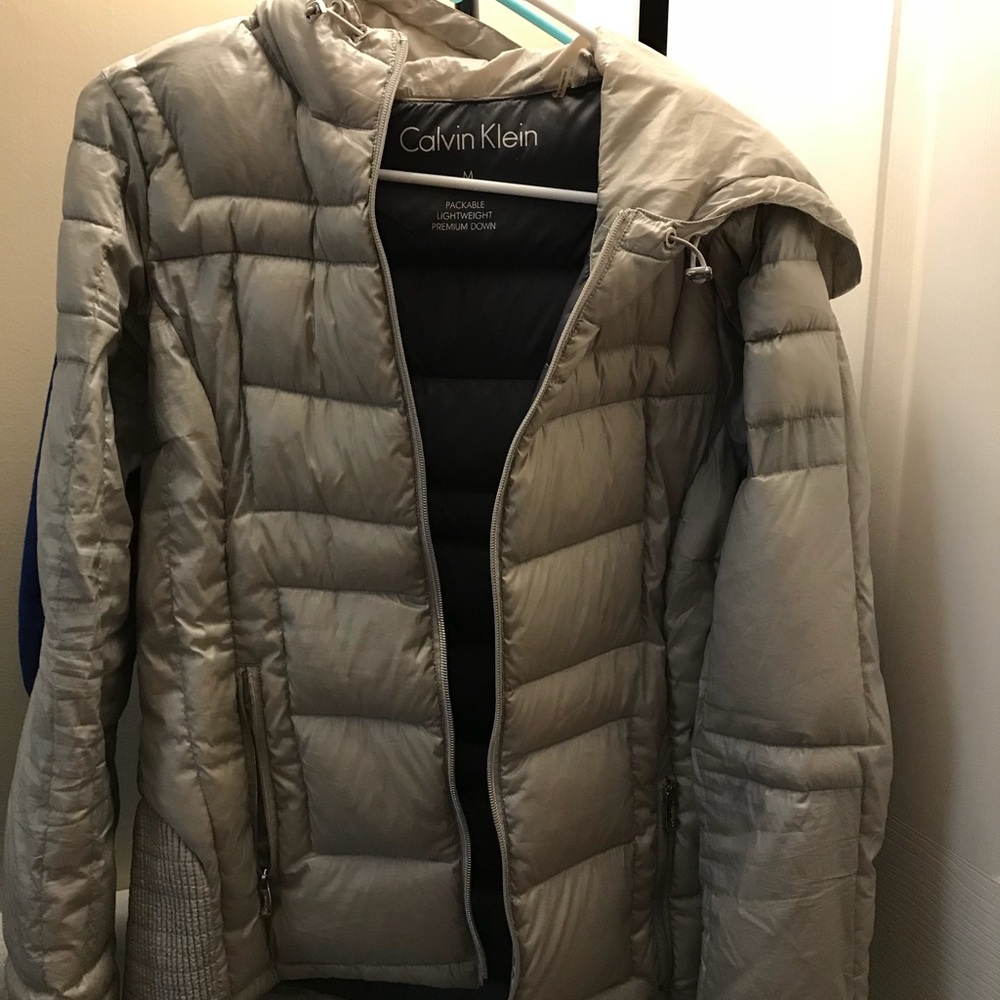 Calvin Klein Silver Light Puffed Jacket - image 1